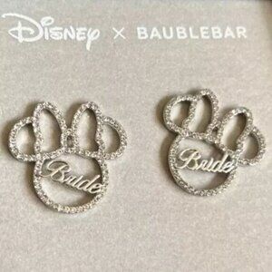 Disney x Baublebar Minnie Mouse Bling Bride Earrings - New in Box